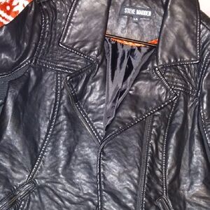 Steve Madden Black Leather Moto Jacket